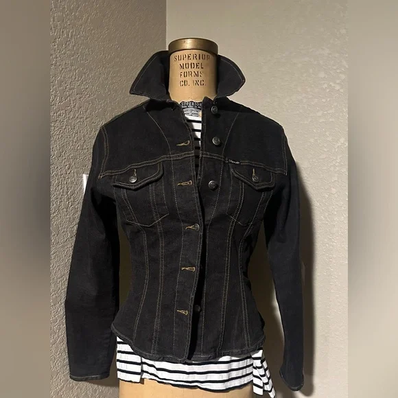 Faconnable Dark Denim Jean Jacket - Picture 6 of 8